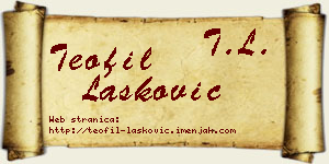 Teofil Lasković vizit kartica